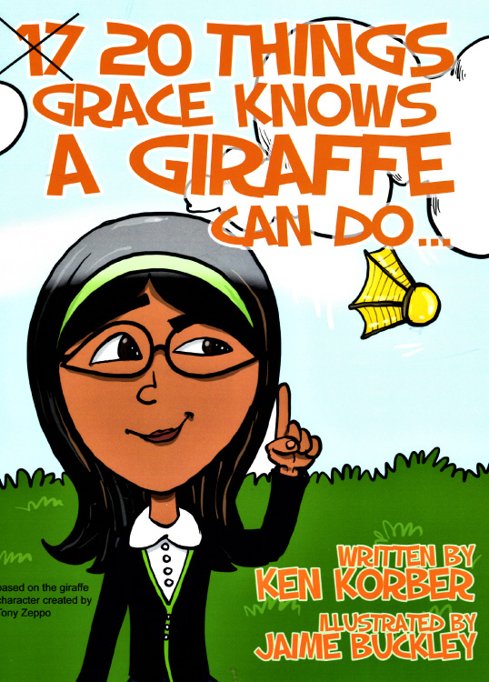 Flat book cover of 20 Things Grace Knows A Giraffe Can Do